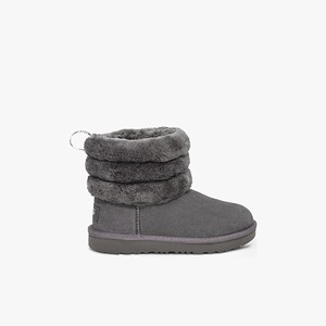 Ugg Fluff Mini Quilted Kids Classic Boots Grey (5680OCDSF)